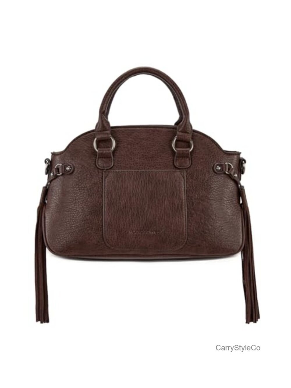 Fringe Satchel Handbag with Adjustable Strap Western Tassel PU Leather Purse - Picture 6 of 6